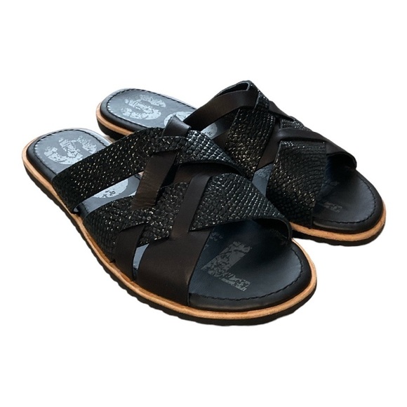 Sorel Ella Slide Crux Black Slip On Sandals Size 7 - Picture 1 of 8